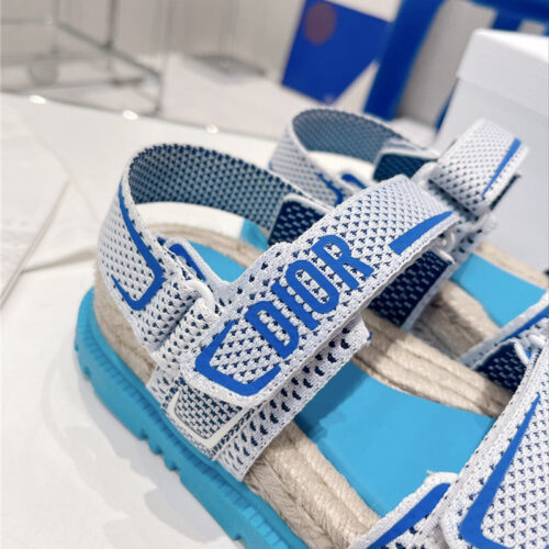 High Quality Luxury Dior Velcro Hemp Rope Sandals – Style 02566 product detail