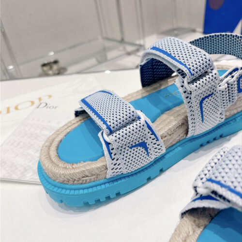 High Quality Luxury Dior Velcro Hemp Rope Sandals – Style 02566 product detail