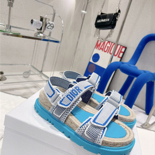 High Quality Luxury Dior Velcro Hemp Rope Sandals – Style 02566