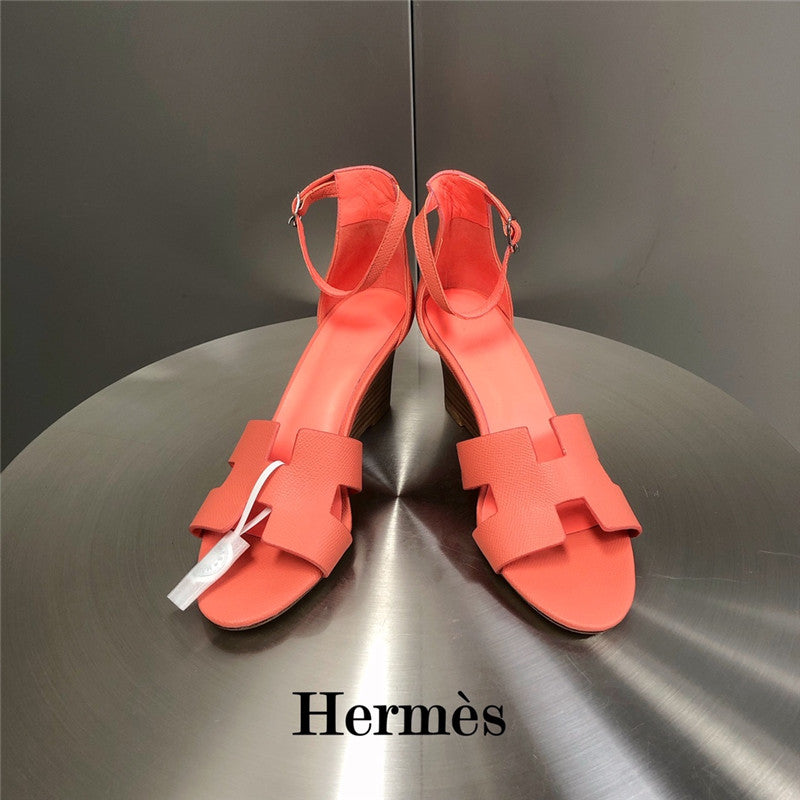 High Quality Luxury Hermes Legend Wedge Sandals product detail