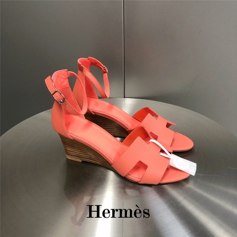 High Quality Luxury Hermes Legend Wedge Sandals
