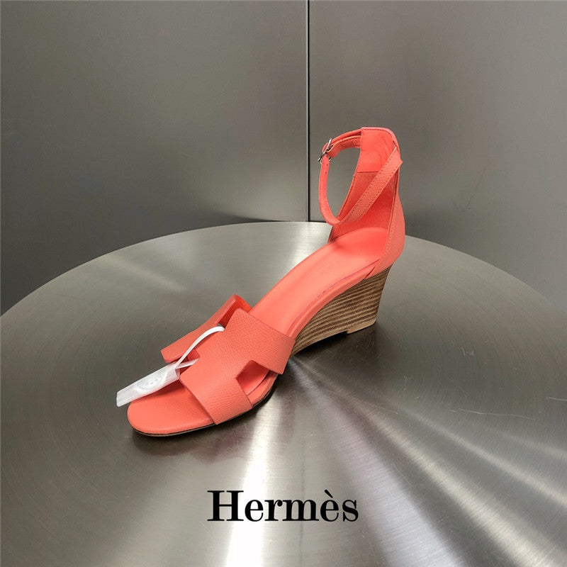 High Quality Luxury Hermes Legend Wedge Sandals product detail