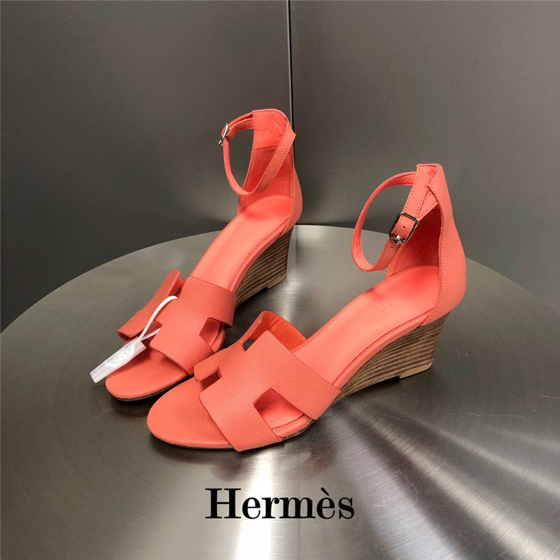 High Quality Luxury Hermes Legend Wedge Sandals product detail