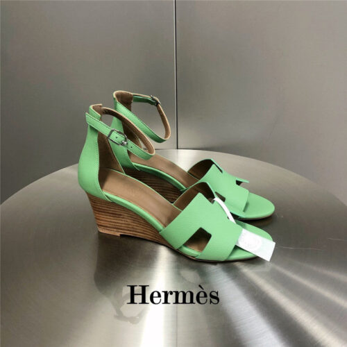 High Quality Luxury Hermes Legend Wedge Sandals – Style 06531