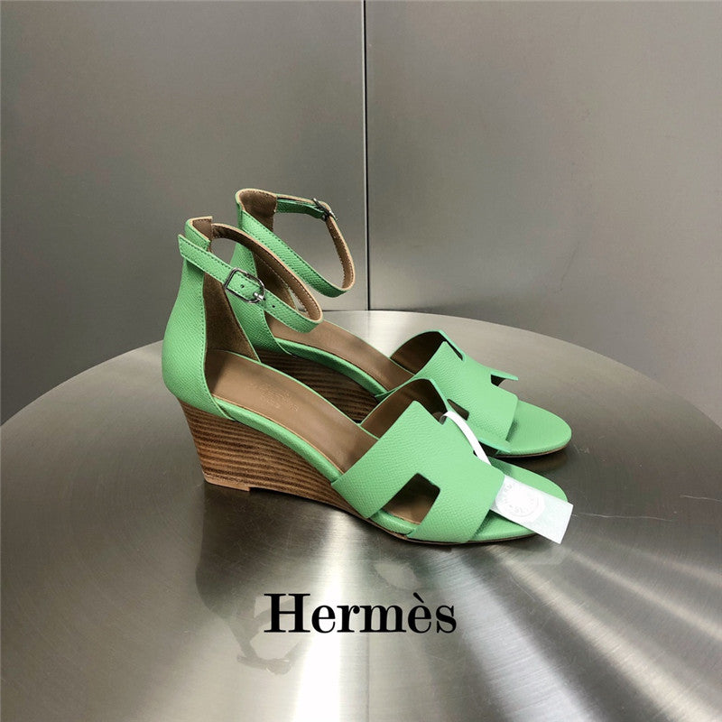 High Quality Luxury Hermes Legend Wedge Sandals – Style 06531