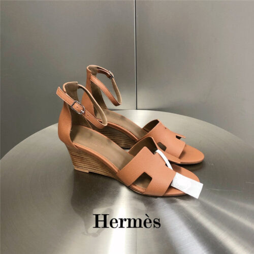 High Quality Luxury Hermes Legend Wedge Sandals – Style 73763