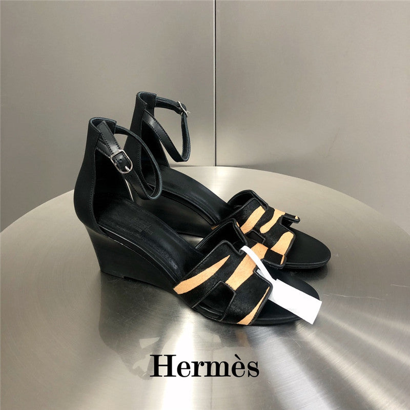 High Quality Luxury Hermes Legend Wedge Sandals – Style 08227