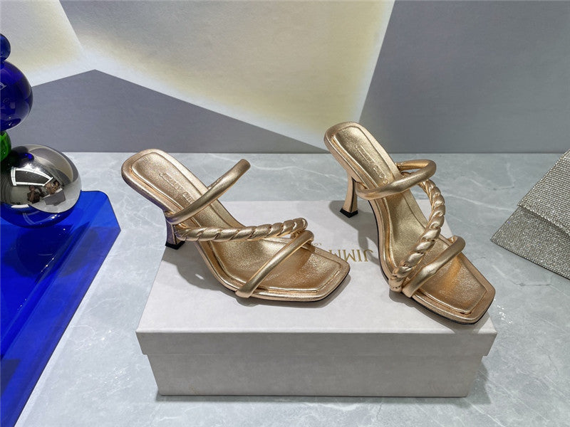 High Quality Luxury Jimmy Choo Square Toe Sandals – Style 80823
