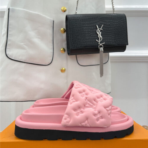 High Quality Luxury Louis Vuitton Velcro Platform Slippers – Style 40067 product detail