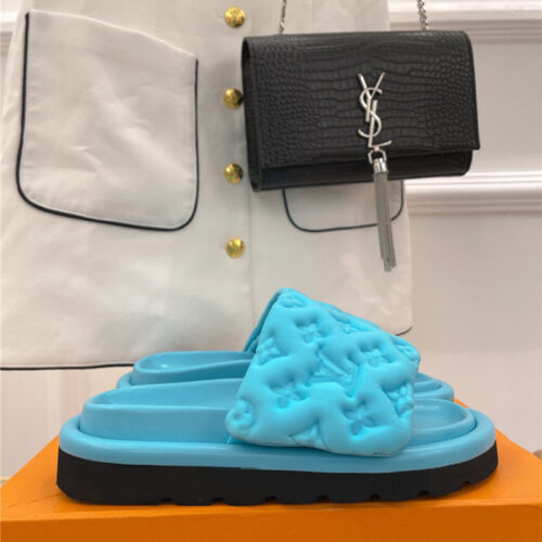 High Quality Luxury Louis Vuitton Velcro Platform Slippers – Style 31587 product detail