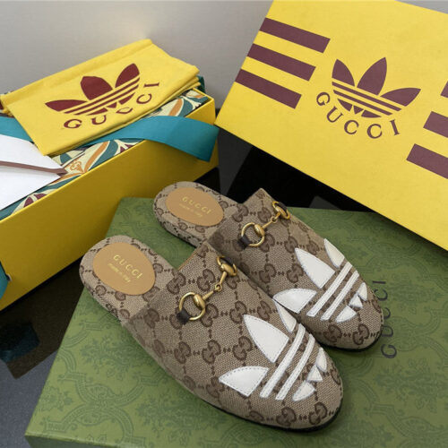 High Quality Luxury Gucci Adidas GG Slippers – Style 09427