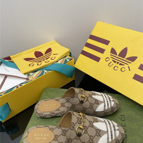 High Quality Luxury Gucci Adidas GG Slippers – Style 09427 alternate view