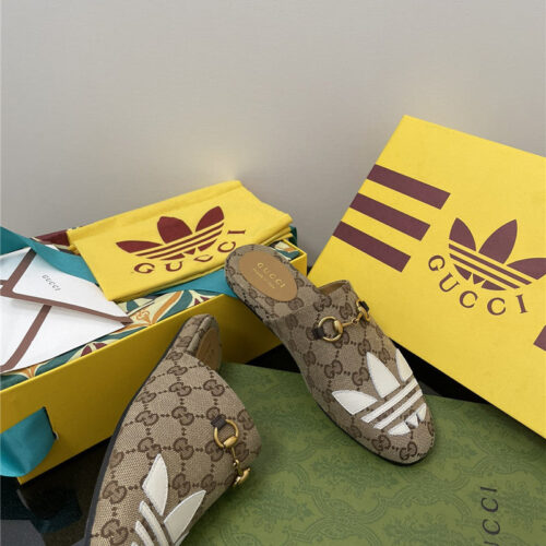 High Quality Luxury Gucci Adidas GG Slippers – Style 09427 product detail