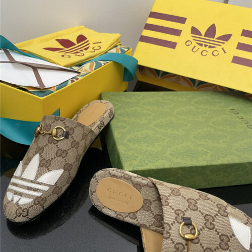 High Quality Luxury Gucci Adidas GG Slippers – Style 09427 product detail