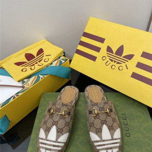 High Quality Luxury Gucci Adidas GG Slippers – Style 09427 product detail