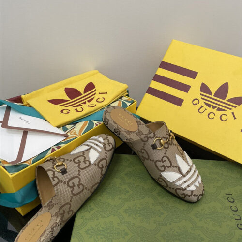 High Quality Luxury Gucci Adidas GG Slippers product detail