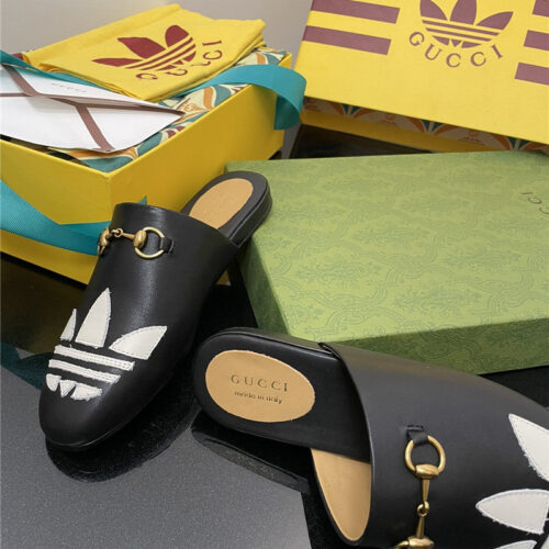 High Quality Luxury Gucci Adidas GG Slippers – Style 78355 product detail