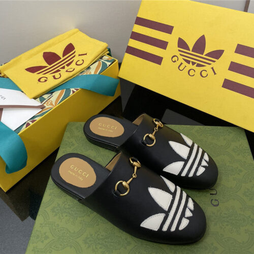 High Quality Luxury Gucci Adidas GG Slippers – Style 78355