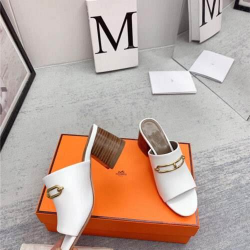 High Quality Luxury Hermes Chunky Heel Sandals – Style 88067 product detail