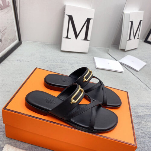 High Quality Luxury Hermes Flat Slippers – Style 76675