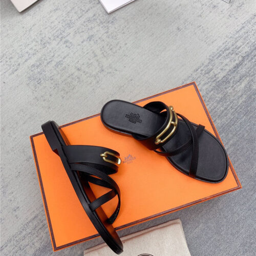 High Quality Luxury Hermes Flat Slippers – Style 76675 product detail