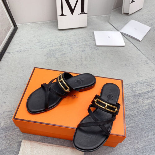 High Quality Luxury Hermes Flat Slippers – Style 76675 product detail