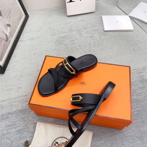 High Quality Luxury Hermes Flat Slippers – Style 76675 product detail