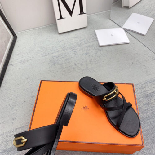 High Quality Luxury Hermes Flat Slippers – Style 76675 product detail