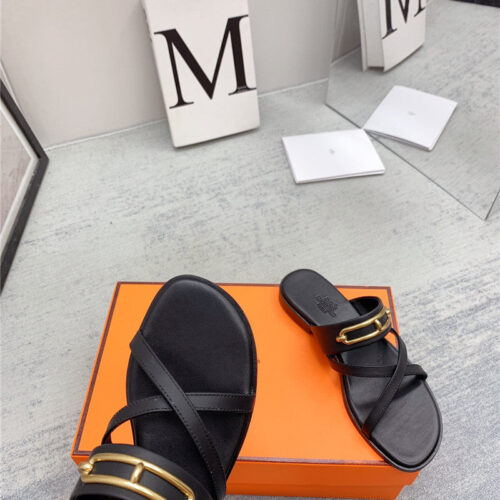 High Quality Luxury Hermes Flat Slippers – Style 76675 product detail