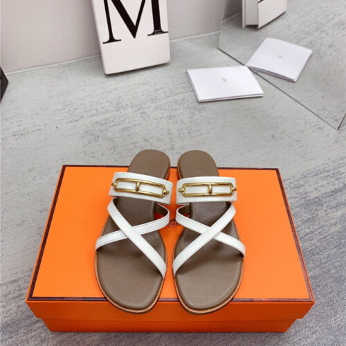High Quality Luxury Hermes Flat Slippers – Style 09443 alternate view
