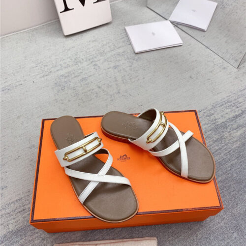 High Quality Luxury Hermes Flat Slippers – Style 09443 product detail