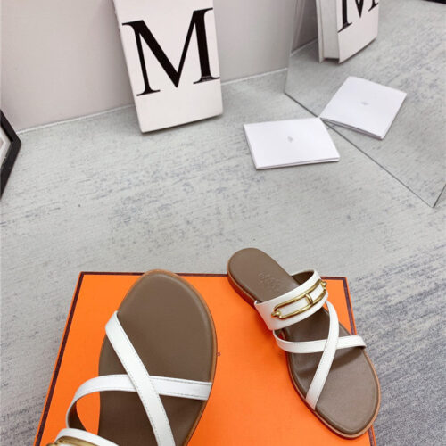 High Quality Luxury Hermes Flat Slippers – Style 09443 product detail