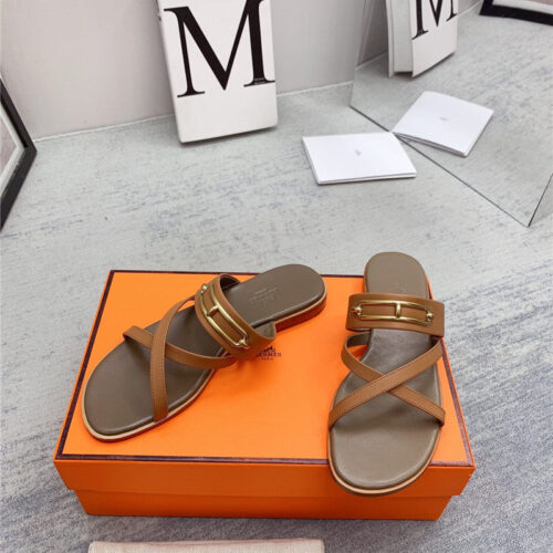 High Quality Luxury Hermes Flat Slippers – Style 74979 product detail