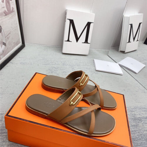 High Quality Luxury Hermes Flat Slippers – Style 74979