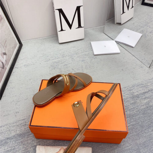 High Quality Luxury Hermes Flat Slippers – Style 74979 product detail