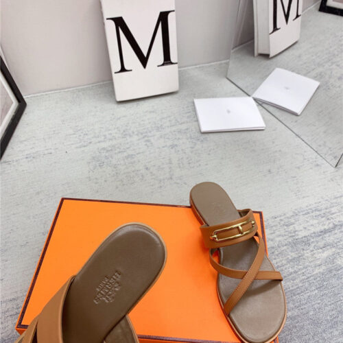 High Quality Luxury Hermes Flat Slippers – Style 74979 product detail