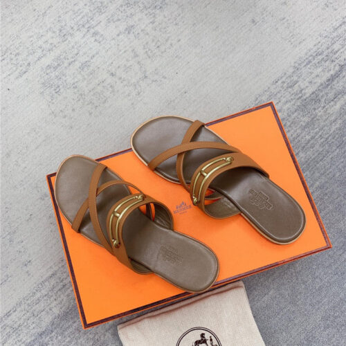 High Quality Luxury Hermes Flat Slippers – Style 74979 product detail