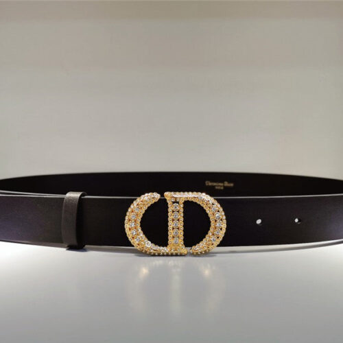 High Quality Luxury Dior Cd Black Leather Belt – Style 93638 product detail