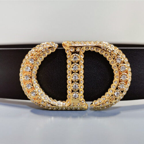High Quality Luxury Dior Cd Black Leather Belt – Style 93638 product detail