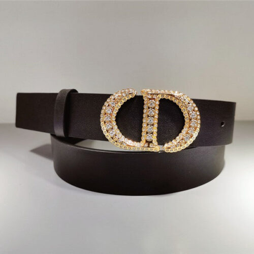 High Quality Luxury Dior Cd Black Leather Belt – Style 93638 alternate view