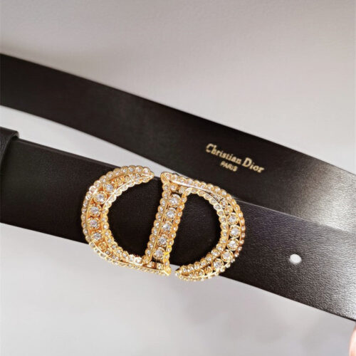High Quality Luxury Dior Cd Black Leather Belt – Style 93638 product detail