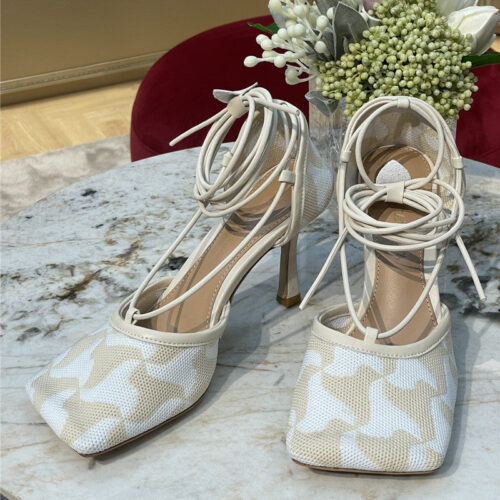 High Quality Luxury Bottega Veneta Square-Toe Heeled Sandals – Style 84422 product detail