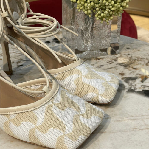 High Quality Luxury Bottega Veneta Square-Toe Heeled Sandals – Style 84422 product detail