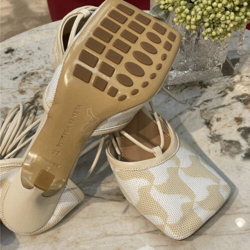 High Quality Luxury Bottega Veneta Square-Toe Heeled Sandals – Style 84422 product detail