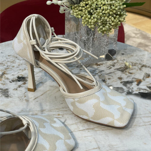 High Quality Luxury Bottega Veneta Square-Toe Heeled Sandals – Style 84422 product detail