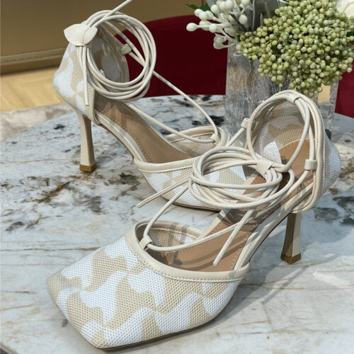 High Quality Luxury Bottega Veneta Square-Toe Heeled Sandals – Style 84422 alternate view