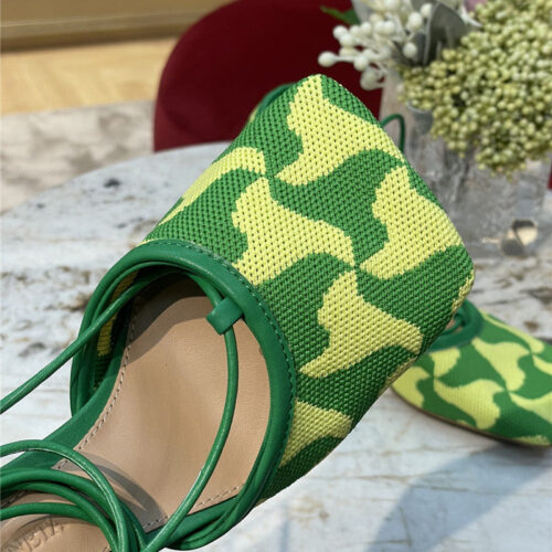 High Quality Luxury Bottega Veneta Square-Toe Heeled Sandals product detail
