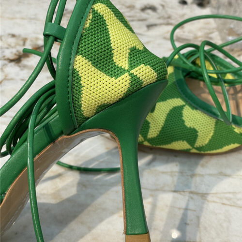 High Quality Luxury Bottega Veneta Square-Toe Heeled Sandals product detail