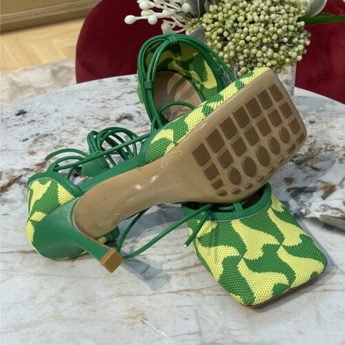 High Quality Luxury Bottega Veneta Square-Toe Heeled Sandals product detail