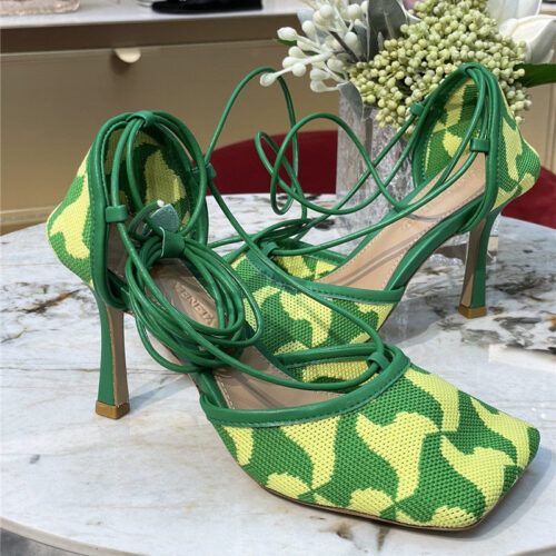 High Quality Luxury Bottega Veneta Square-Toe Heeled Sandals product detail